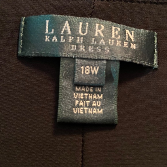 Lauren Black & White Cheetah Print Dress Plus Size 18W - Picture 6 of 7